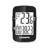 COOSPO BC26 GPS Fahrradcomputer Kabellos Bluetooth5.0/ ANT+, IP67 Wasserdichter...