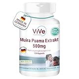 Muira Puama Extrakt 500mg Kapseln - 120 Kapseln - Vegan - HOCHWERTIGER 10:1...