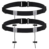 Triathlon Startnummernband,Verstellbar Laufgürtel mit Nummernhalter,Elastisch...