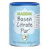 MADENA BasenCitrate Pur, Basenpulver 216g, organische Basen, vegan, Viel...