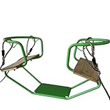 Loggyland Doppelschaukel Schiffsschaukel Schaukel für 2 Kinder (Gras-grün)