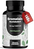 Bromelain Kapseln Hochdosiert - 160 Stück - 750 mg / 7500 F.I.P....
