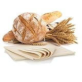 Robin Goods® 2x Leinentuch zum Brot backen - Teigtuch aus 100% Naturleinen -...