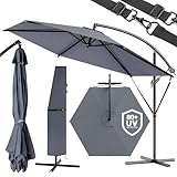 Kingsleeve® Sonnenschirm UV Schutz 80+ Ø 300 cm Groß mit Ständer...