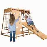 Indoor-Spielplatz für Kleinkinder 8-in-1 – Klettergerüst mit Basketballkorb,...