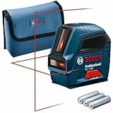 Bosch Professional Linienlaser GLL 2-10 (roter Laser, Arbeitsbereich: bis 10 m,...