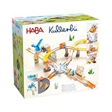 HABA Kullerbü Spielbahn Große Baustelle - Bunte Holz-Kugelbahn mit Fahrzeugen...