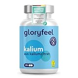 Kalium - 270 Kapseln (+4 Monate) - 800mg elementares Kalium (Citrat) Hochdosiert...