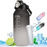 Yuirshion Trinkflasche Sport 2L,Wasserflasche Mit Zeitmarkierungen Und...