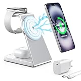 Mag-Safe Ladestation 3 IN 1, Ladestation kompatibel mit App1e Watch und iPh0ne,...