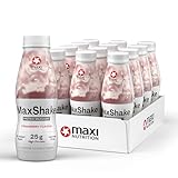 MaxiNutrition MaxShake Protein Milchshake Erdbeere, 12x 330ml, cremiger...