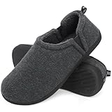 Snug Leaves Herren Fuzzy Kunstwolle Memory Foam Hausschuhe Anti-Rutsch warm...