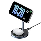 UGREEN MagFlow 2 in 1 iPhone Ladestation kompatibel mit Magsafe Ladegerät...