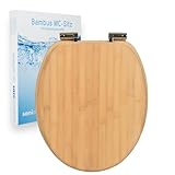 sanicomfort WC-Sitz Bambus mit Absenkautomatik | Toilettensitz aus Echtholz |...