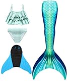 NAITOKE Marmaid Schwimmflosse für Schwimmtraining Mädchen, Kinder