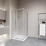 MARWELL Duschkabine Flexi 77-90x77-90-190 cm Eckdusche mit hochwertigen...