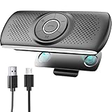 LETRADE Freisprecheinrichtung für Auto Bluetooth 5.0 mit Clip, TF-Kartenslot,...