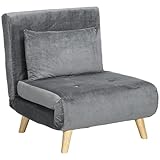 HOMCOM 3 in 1 Schlafsessel Klappbar Schlafsofa mit Bettfunktion Verstellbarer...