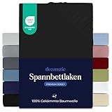 Dreamzie Premium Spannbettlaken 140x200 cm, Spannbetttuch für Dicke Matratzen...