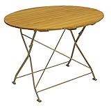 DEGAMO Gartentisch Biergartentisch Bad TÖLZ 100cm rund, Gestell Flachstahl...