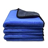 Kemes Mikrofasertücher Auto 3 x Handtuch 30x30 cm 840 GSM Mikrofaser Poliertuch...