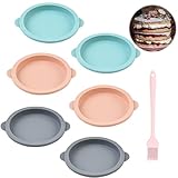 XoeLLe 6 Stückmit Bürste Silikon 12 x 13,5cm Backform Kuchenform Backform...