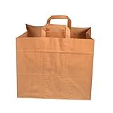 250 Papiertragetaschen Papiertüten Einkaufstüten Bio Tragetaschen braun Kraft...