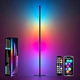 LED Stehlampe Wohnzimmer Dimmbar, 140cm RGB Stehlampe mit Fernbedienung und APP,...