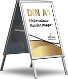 Plakatständer Keitum DIN A1 silber | Ecken auf Gehrung | beidseitig für 2...