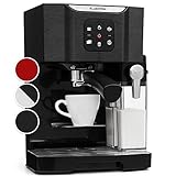 Klarstein 1,4 L Siebträgermaschine für 2 Tasse Kaffee, Mini Espressomaschine...