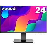 KOORUI Monitor 24 Zoll, Full HD Rahmenlos Bildschirm 16:9 IPS-Panel (75Hz, 5ms,...