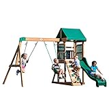 Backyard Discovery Spielturm Buckley Hill aus Holz | XXL Spielhaus für Kinder...