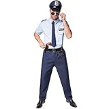 tectake dressforfun Herrenkostüm Police Officer | Cooles Hemd mit...