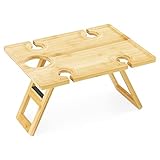 Navaris tragbarer Picknicktisch klappbar - Picknick Tisch aus Holz - mit 4...