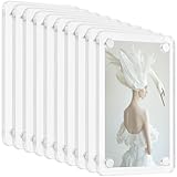 qxayxa 20 STK/10 Paare Acryl Magnetische Bilderrahmen, 6x9cm Transparent Kleine...