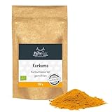 BIO Kurkuma Pulver (Gelbwurz Curcuma) 250g | Reine Kurkumawurzel fein gemahlen |...