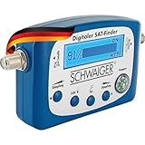 SCHWAIGER SAT Finder Satellitenerkennung LCD Bildschirm beleuchtet digital HD...