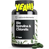 natural elements Bio Spirulina & Chlorella Presslinge – 500 Tabletten – 100%...