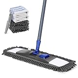 Masthome Wischmopp,Bodenwischer Set mit 4 Wischpads,Chenille Flachmopp mit 128cm...