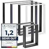 HOLZBRINK Tischbeine Metall Schwarz | Tischkufen/Tischgestell für Couchtisch,...