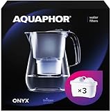 AQUAPHOR Onyx Wasserfilterkanne 4,2 l, zur Reduzierung von Kalk, Chlor und...