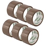 D.RECT Paketklebeband 6er Pack - Paketband - Klebeband Braun 50m x 48mm zum...