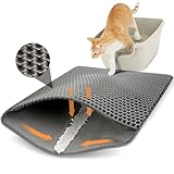 Conlun Katzenstreu Matte Katzenklo Matte 58x42 cm, Wabenförmiges Doppellagiges...