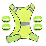 lzijun Reflektierende Weste Set, Fahrrad Warnweste, Sicherheitsweste, Laufweste,...