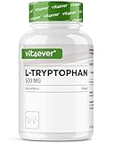 L-Tryptophan - hochdosiert mit 500mg je Kapsel - 365 vegane Kapseln - 12 Monate...