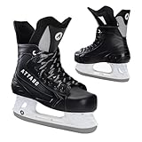 ATTABO Hockey Schlittschuhe Herren in Schwarz Größe 42 EU Eishockey...