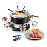 CUSIMAX Elektrisches Fondue-Set mit 1300W Leistungsregelung für Käse,...
