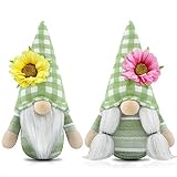 Gehydy 2er Set Sommer Wichtel Blumen Dekoration Frühlingdeko Wichtel Figuren...