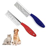 Fellkamm Katze,Entwirrkamm Hund,Hundekamm,Combi Kamm für Hund, Bürste Gegen...