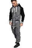 Amaci&Sons Herren Overall Jumpsuit Onesie Jogging Sportanzug Trainingsanzug...